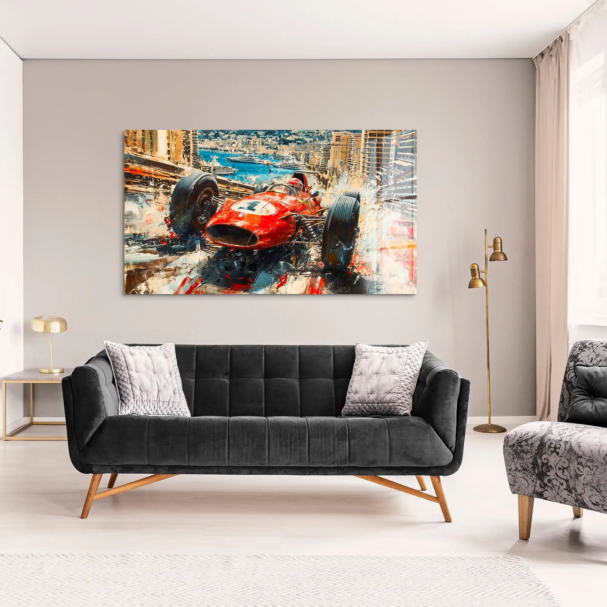 Monaco Formel 1 Retro Acrylglas Bild INGALERiE