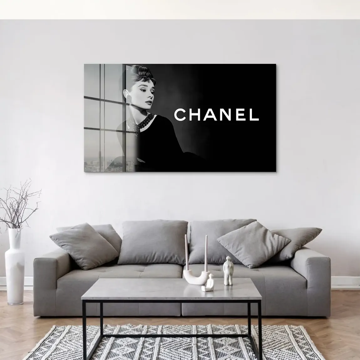 Audrey Noir Elegance Acrylglas Bild