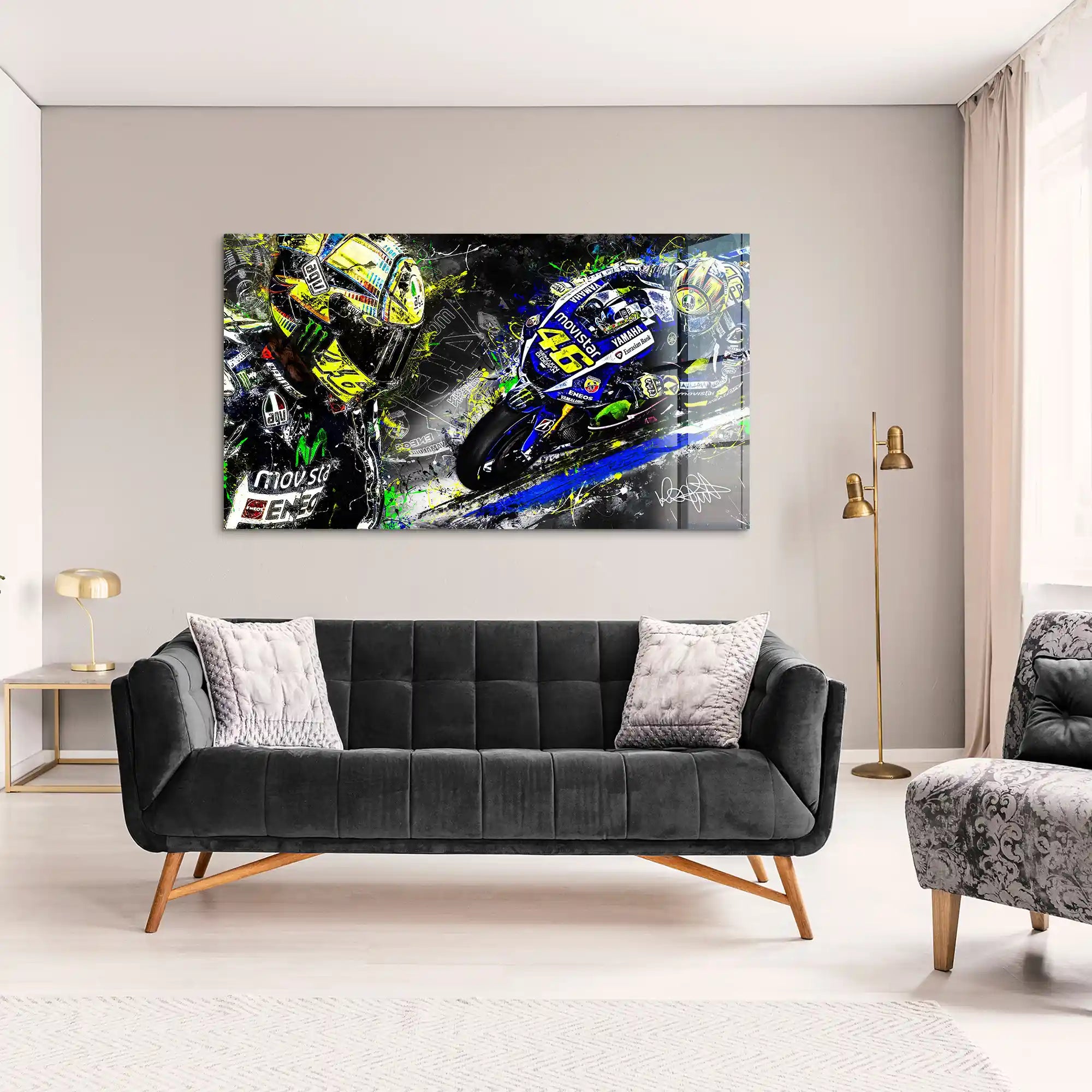 Rossi Yamaha Art Acrylglas Bild INGALERiE