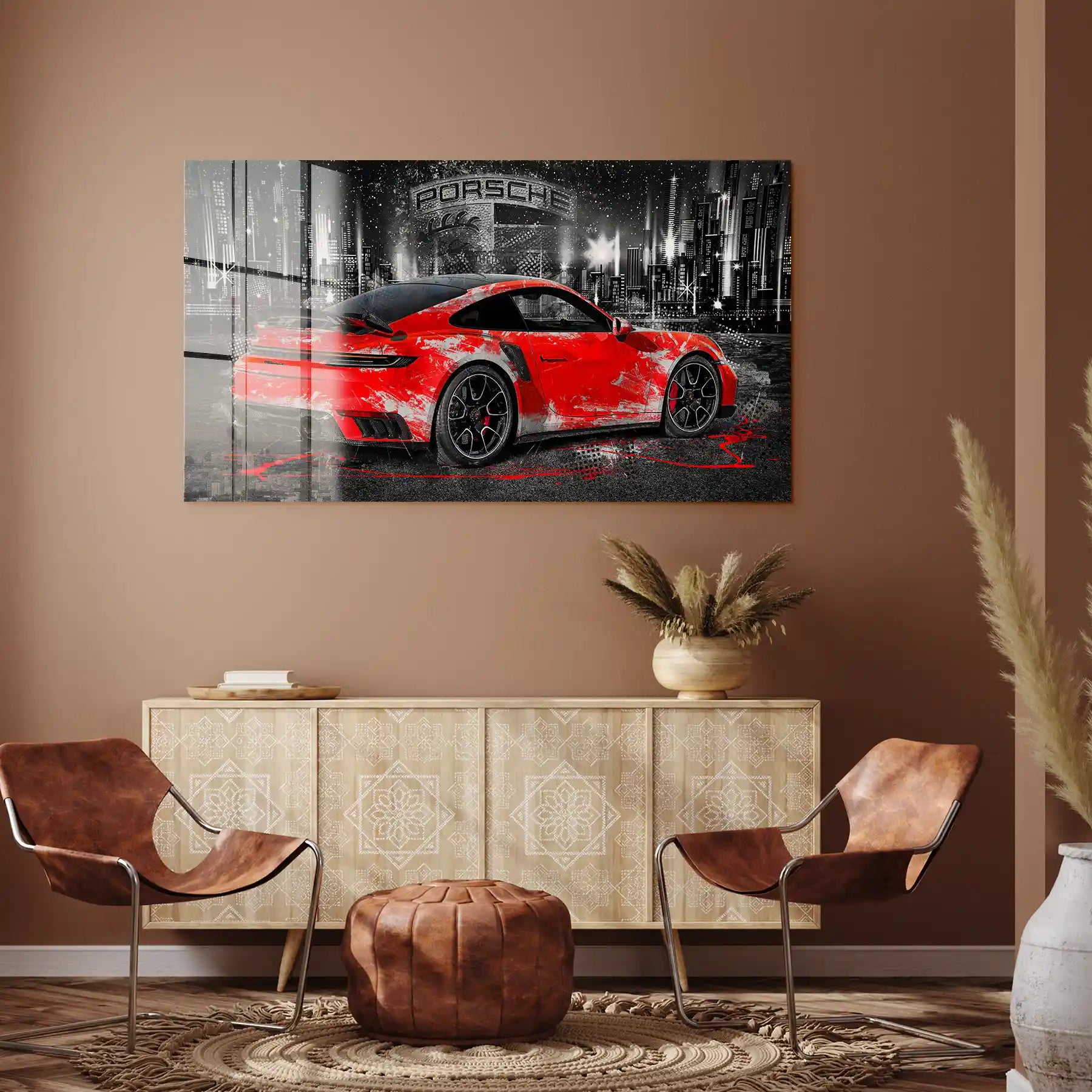 Porsche 911 Turbo Abstrakt Style Acrylglas Bild INGALERIE