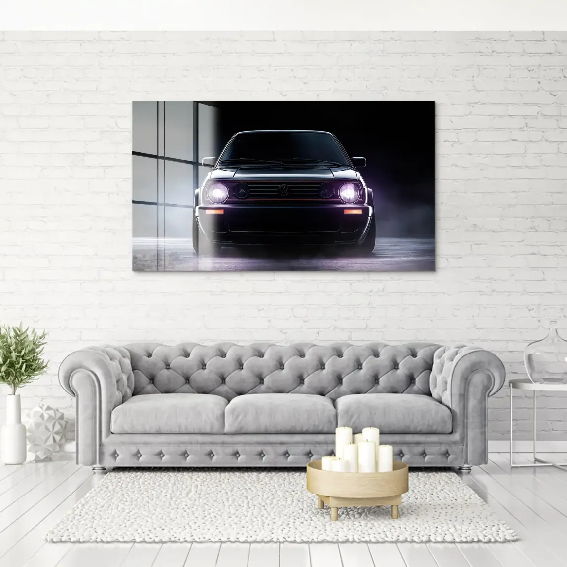 VW Golf Old School Acrylglas Bild