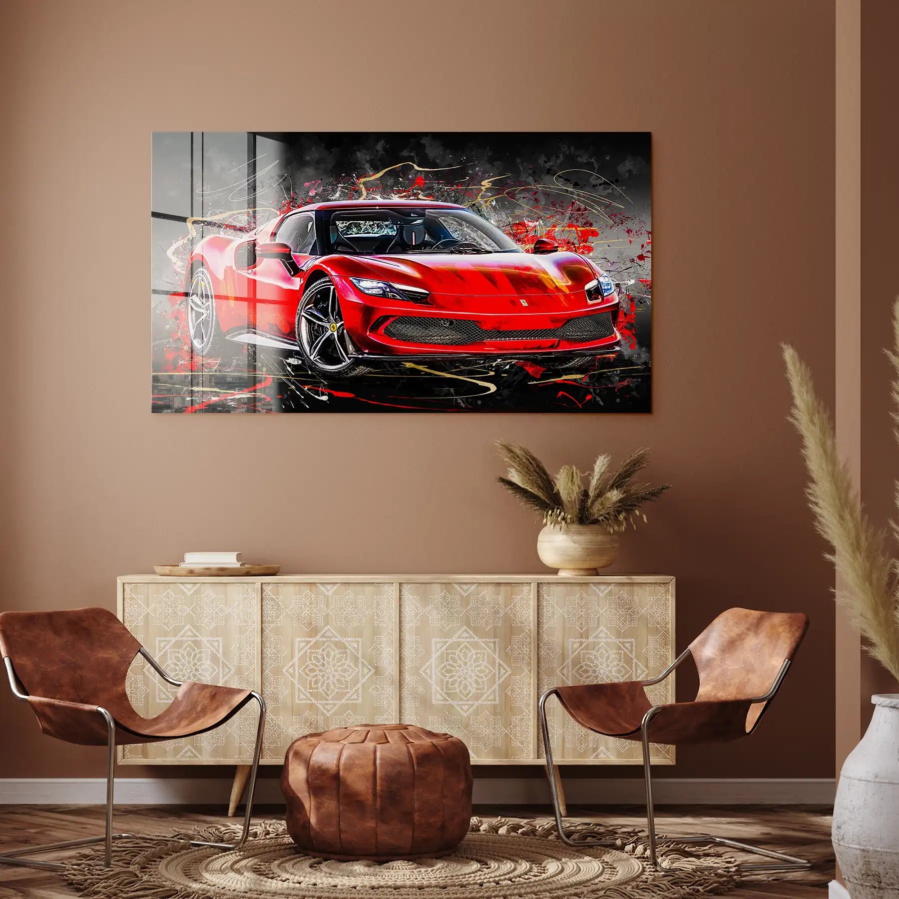 Ferrari 296 Abstrakt Acrylglas Bild INGALERiE