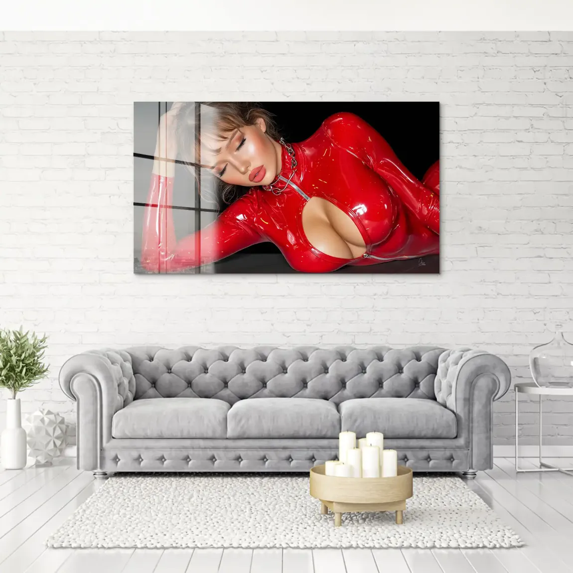 Rote Verführung Acrylglas Bild