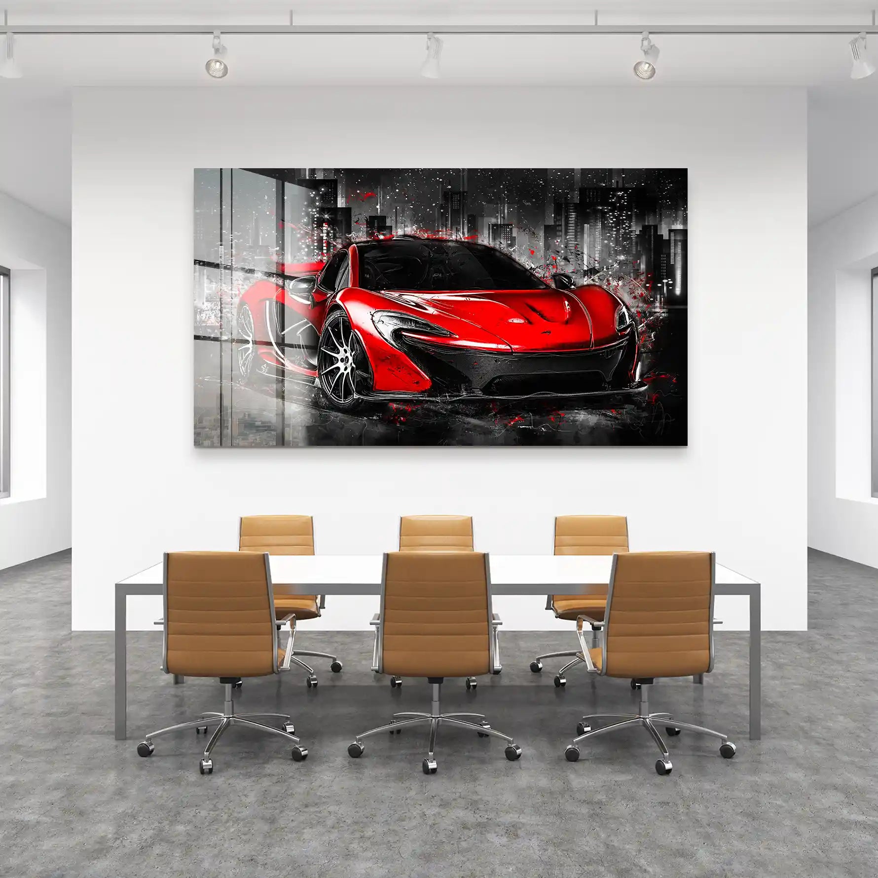 McLaren Abstrakt Rot Acrylglas Bild INGALERIE