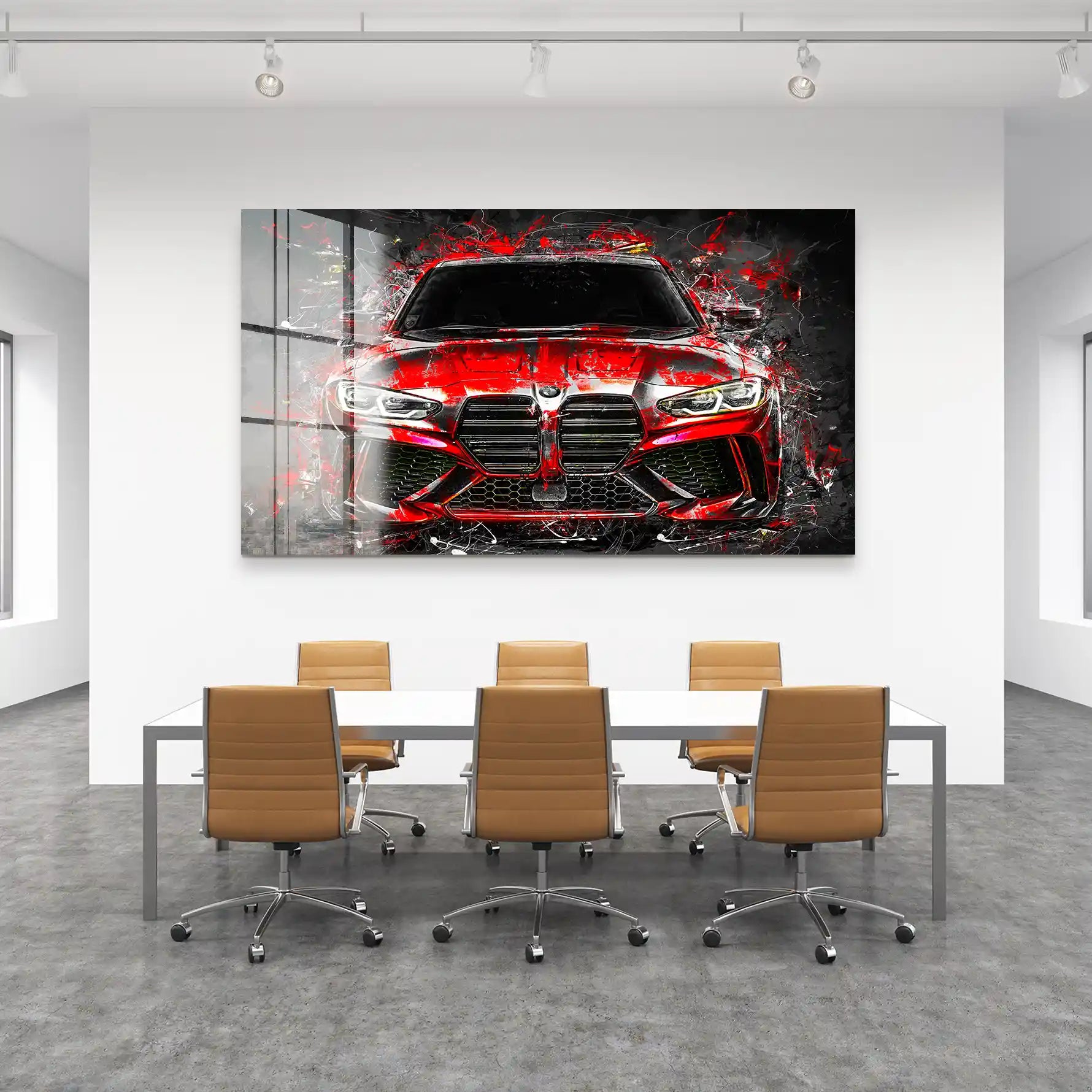 BMW M4 Abstrakt Style Acrylglas Bild INGALERIE