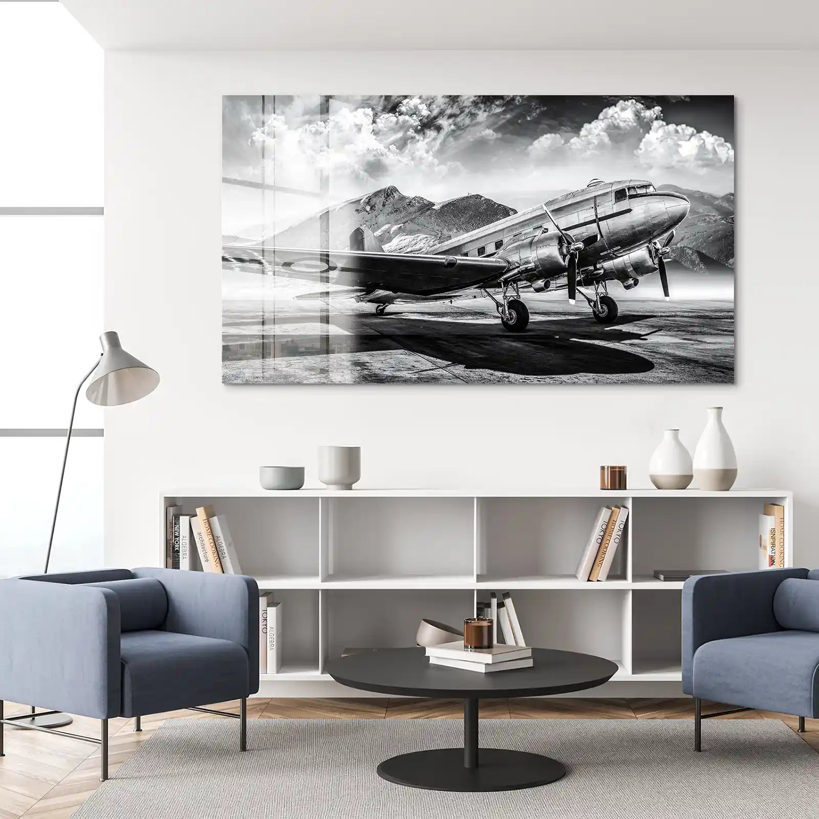 DC3 Retro Flugzeug Acrylglas Bild INGALERIE