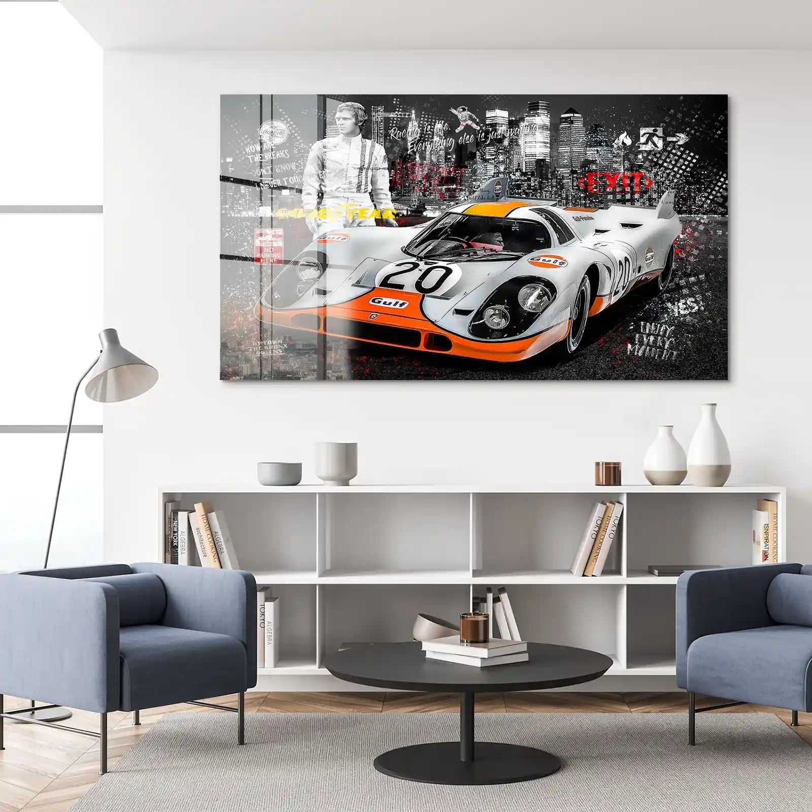 Steve McQueen Porsche 917 Black Style Acrylglas Bild INGALERIE