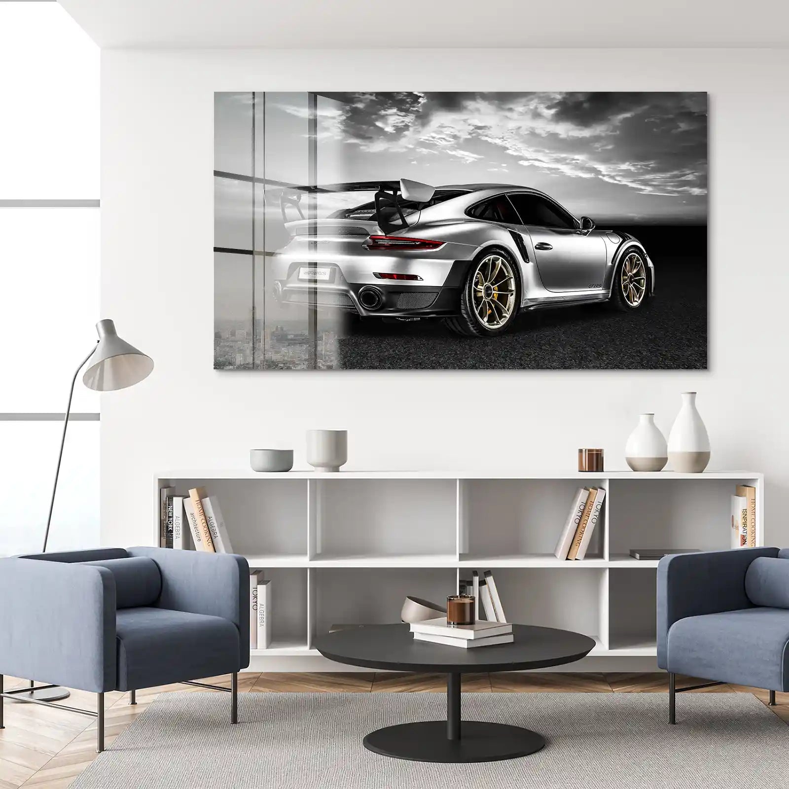 Porsche GT2 RS Sunset City Style Acrylglas Bild INGALERIE