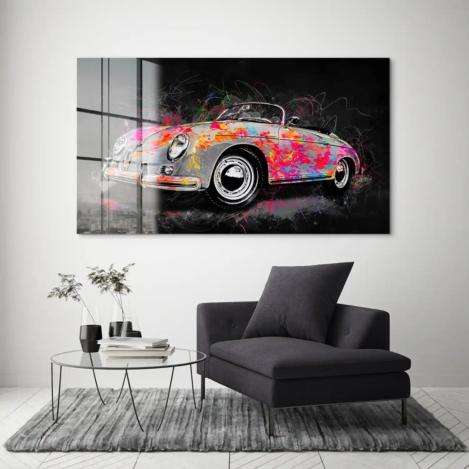 Porsche Speedster Pop Art Style Acrylglas Bild INGALERIE