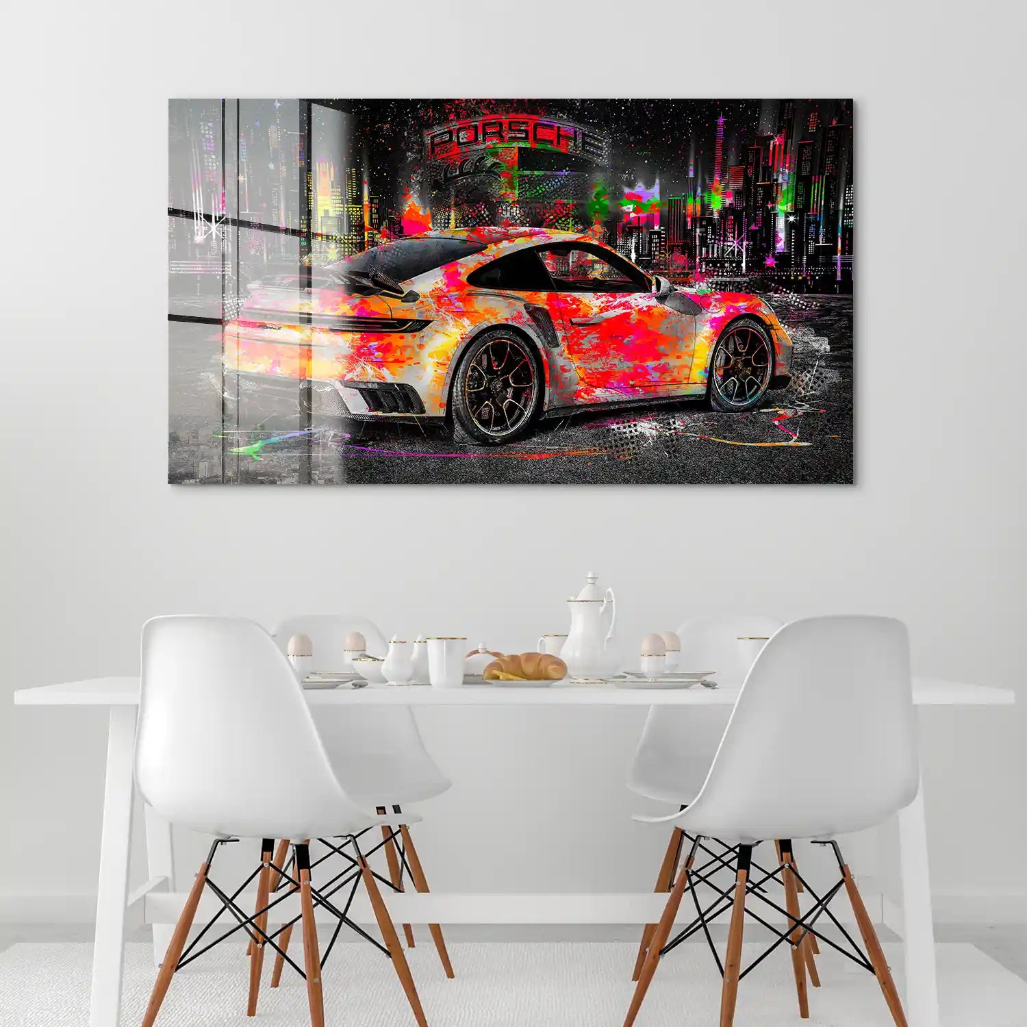 Porsche 911 Turbo Pop Art Style Acrylglas Bild INGALERIE