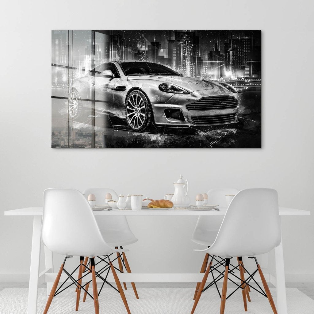 Aston Martin Abstrakt Dark Style Acrylglas Bild INGALERIE