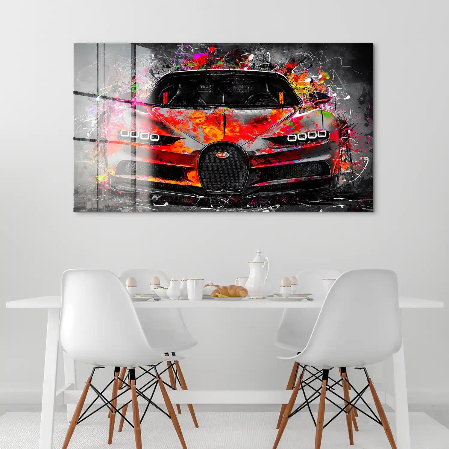 Bugatti Pop Art Style Acrylglas Bild INGALERIE