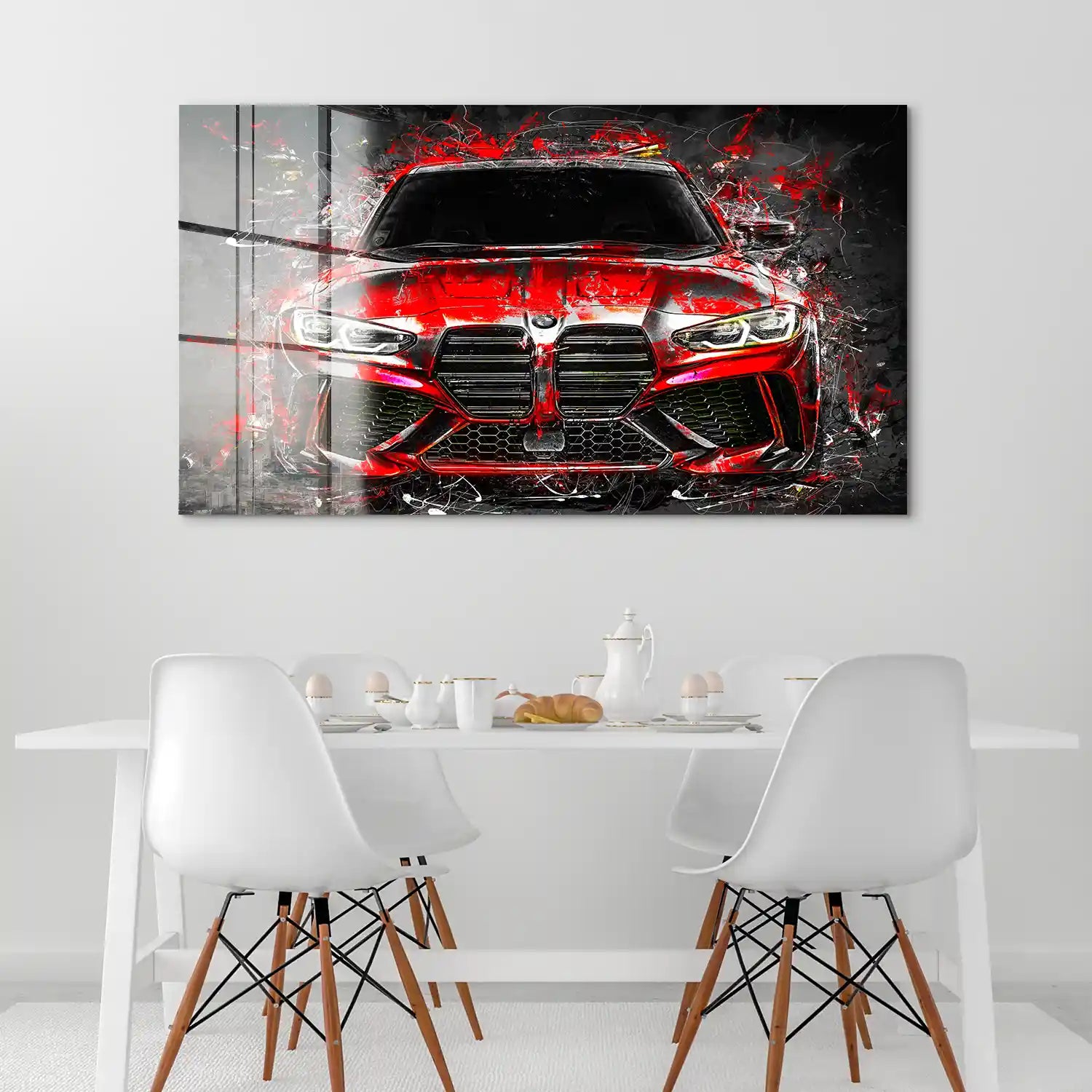 BMW M4 Abstrakt Style Acrylglas Bild INGALERIE