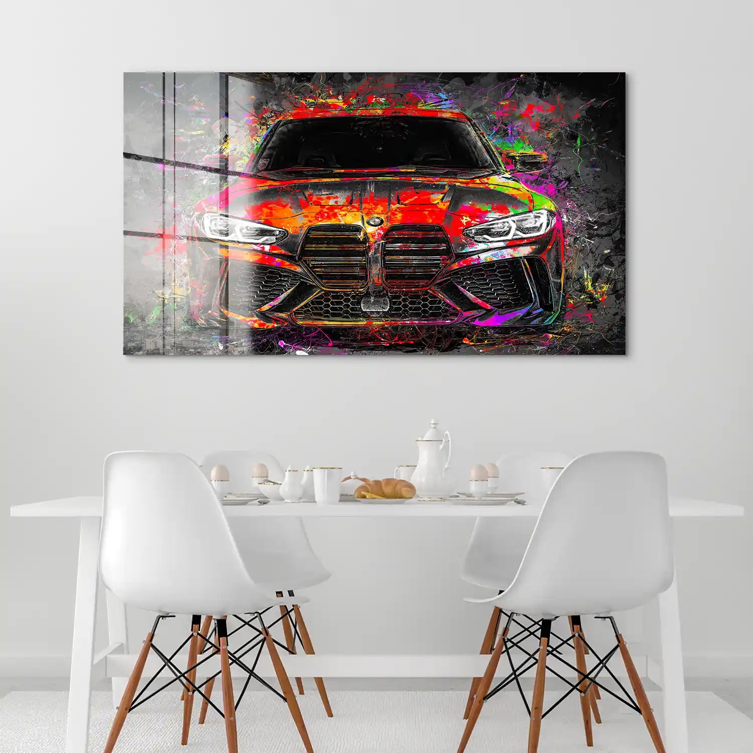 BMW M4 Pop Art Style Acrylglas Bild INGALERIE