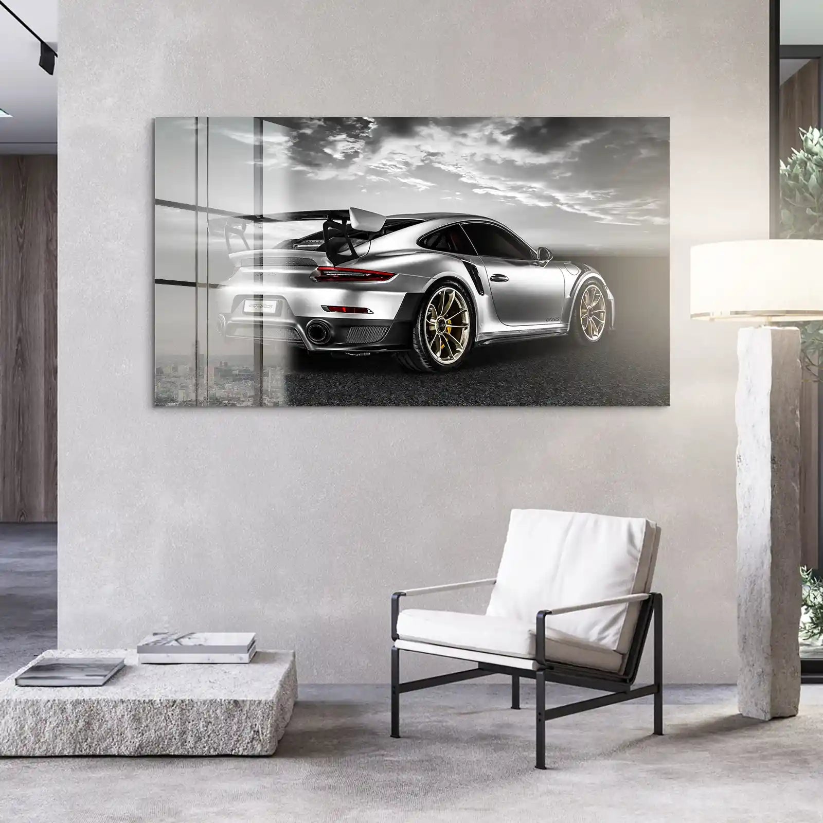 Porsche GT2 RS Sunset City Style Acrylglas Bild INGALERIE