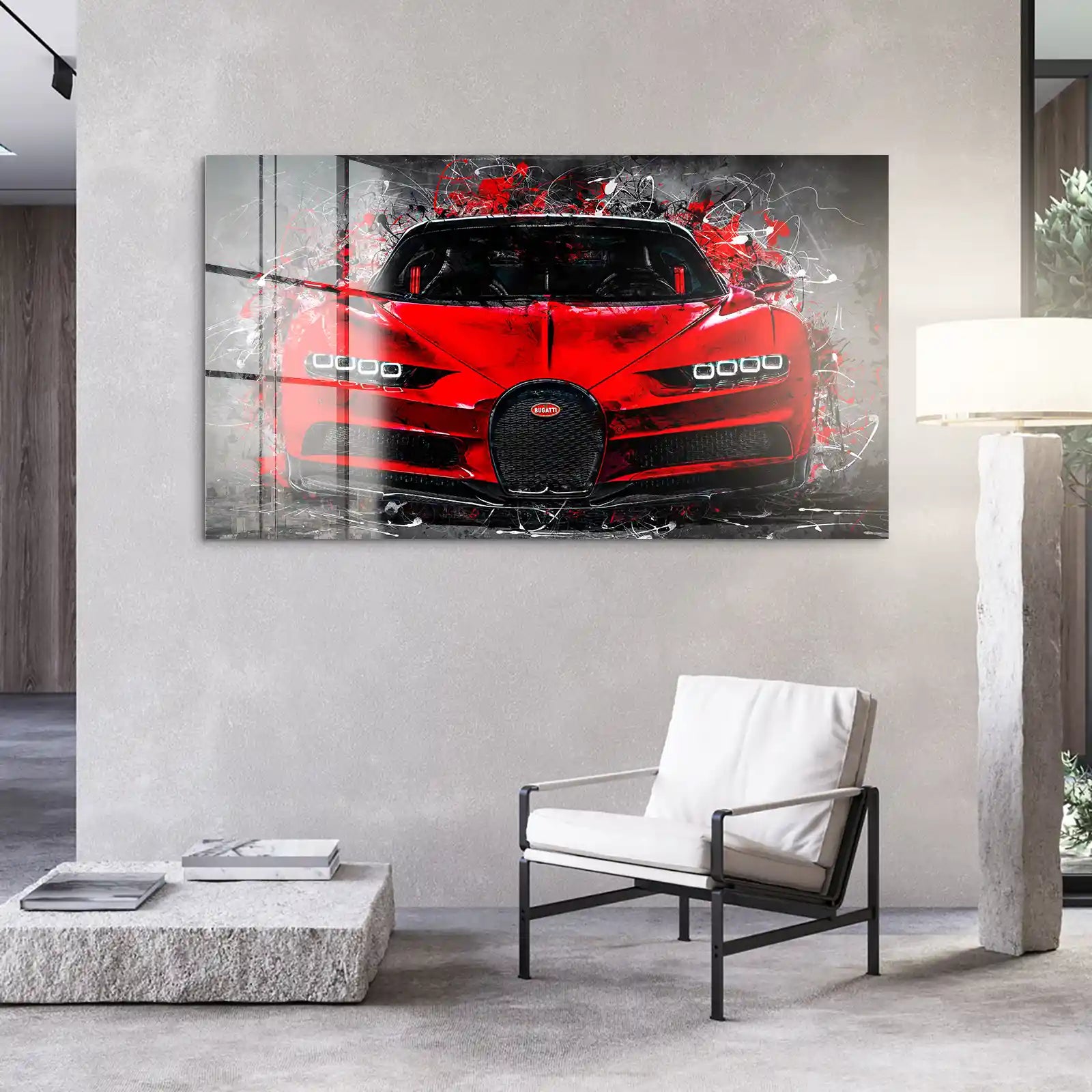 Bugatti Abstrakt Red Style Acrylglas Bild INGALERIE