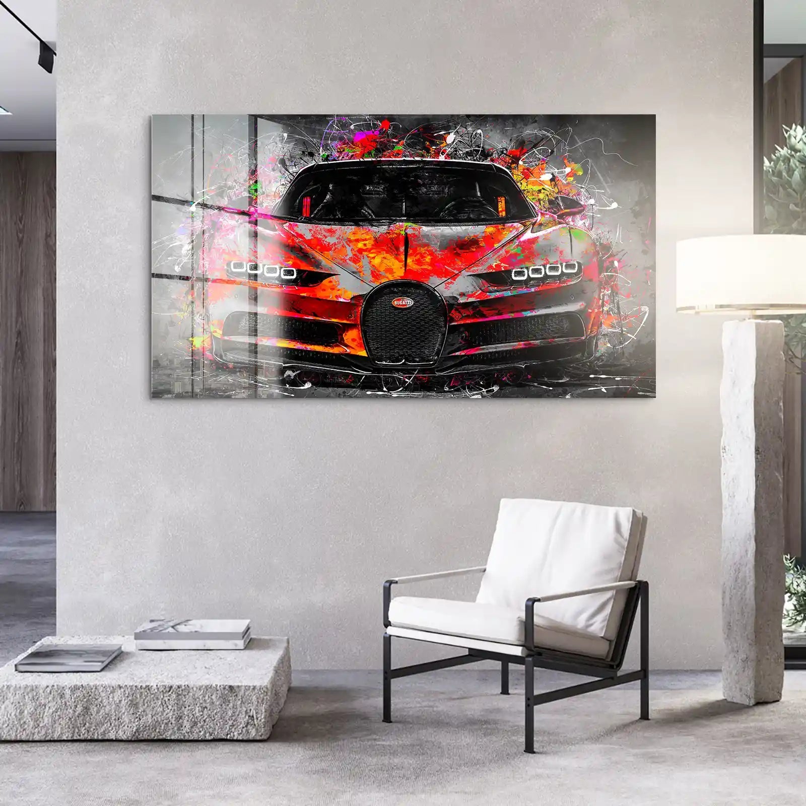 Bugatti Pop Art Style Acrylglas Bild INGALERIE