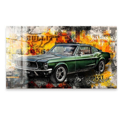 Ford Mustang Bullitt Pop Art Acrylglas Bild