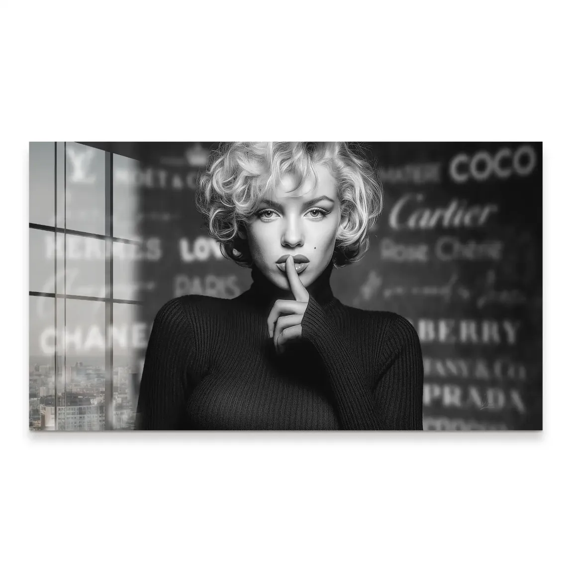 Marilyn Monroe Black Secret Acrylglas Bild