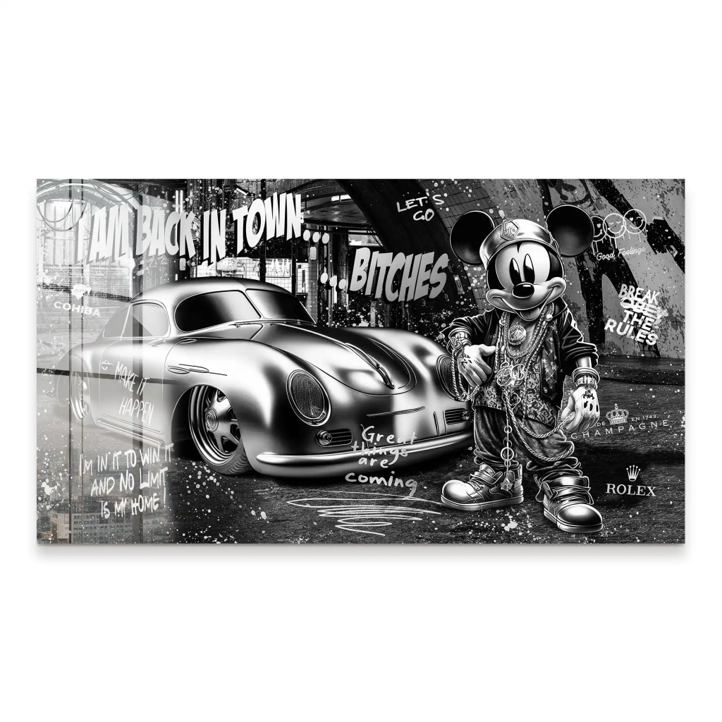 Micky Speedster 356 Pop Art Style Acrylglas Bild INGALERIE