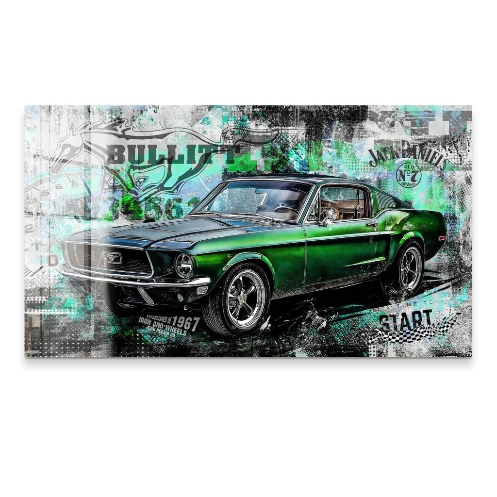 Ford Mustang Bullitt Style Acrylglas Bild INGALERIE