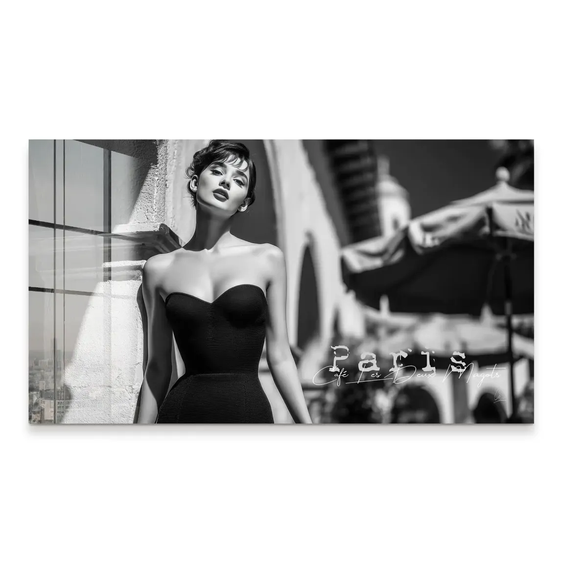 Audrey Hepburn Paris Cafe Acrylglas Bild