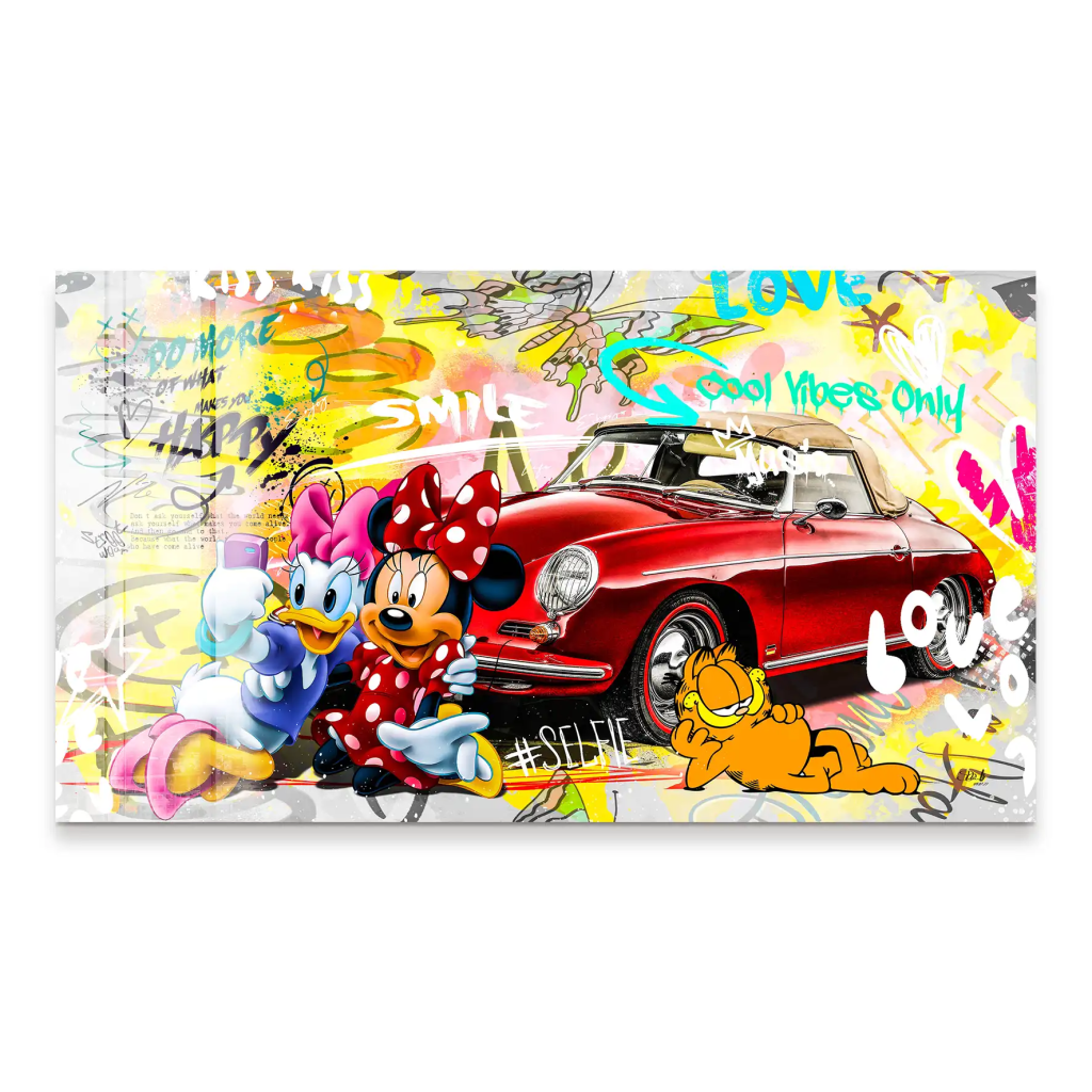 Minnie Speedster 356 Pop Art Style Acrylglas Bild INGALERIE