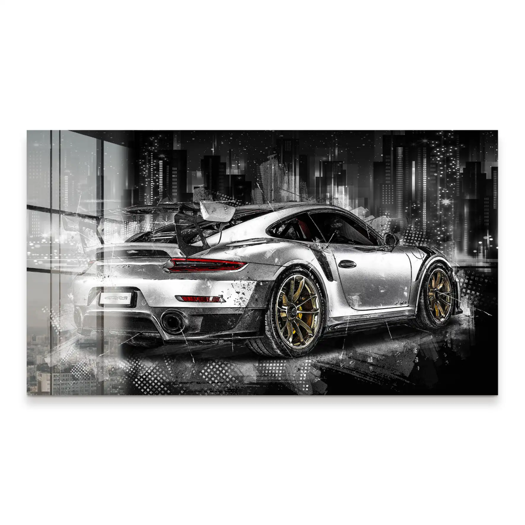 Porsche GT2 RS Abstrakt Acrylglas Bild INGALERIE