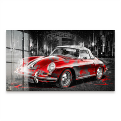 Porsche 356 Abstrakt Acrylglas Bild