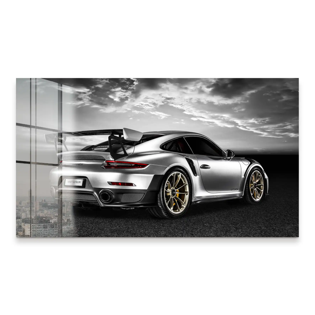 Porsche GT2 RS Sunset City Style Acrylglas Bild INGALERIE