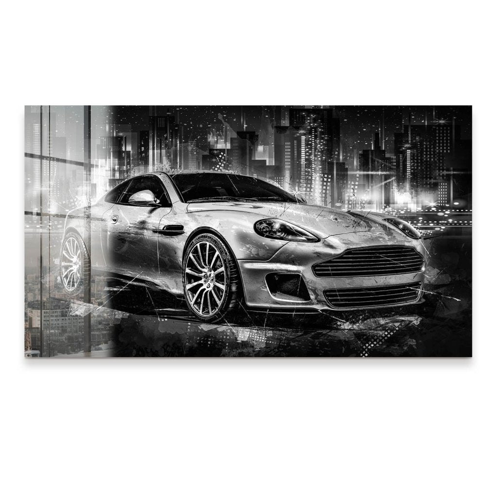 Aston Martin Abstrakt Dark Style Acrylglas Bild INGALERIE