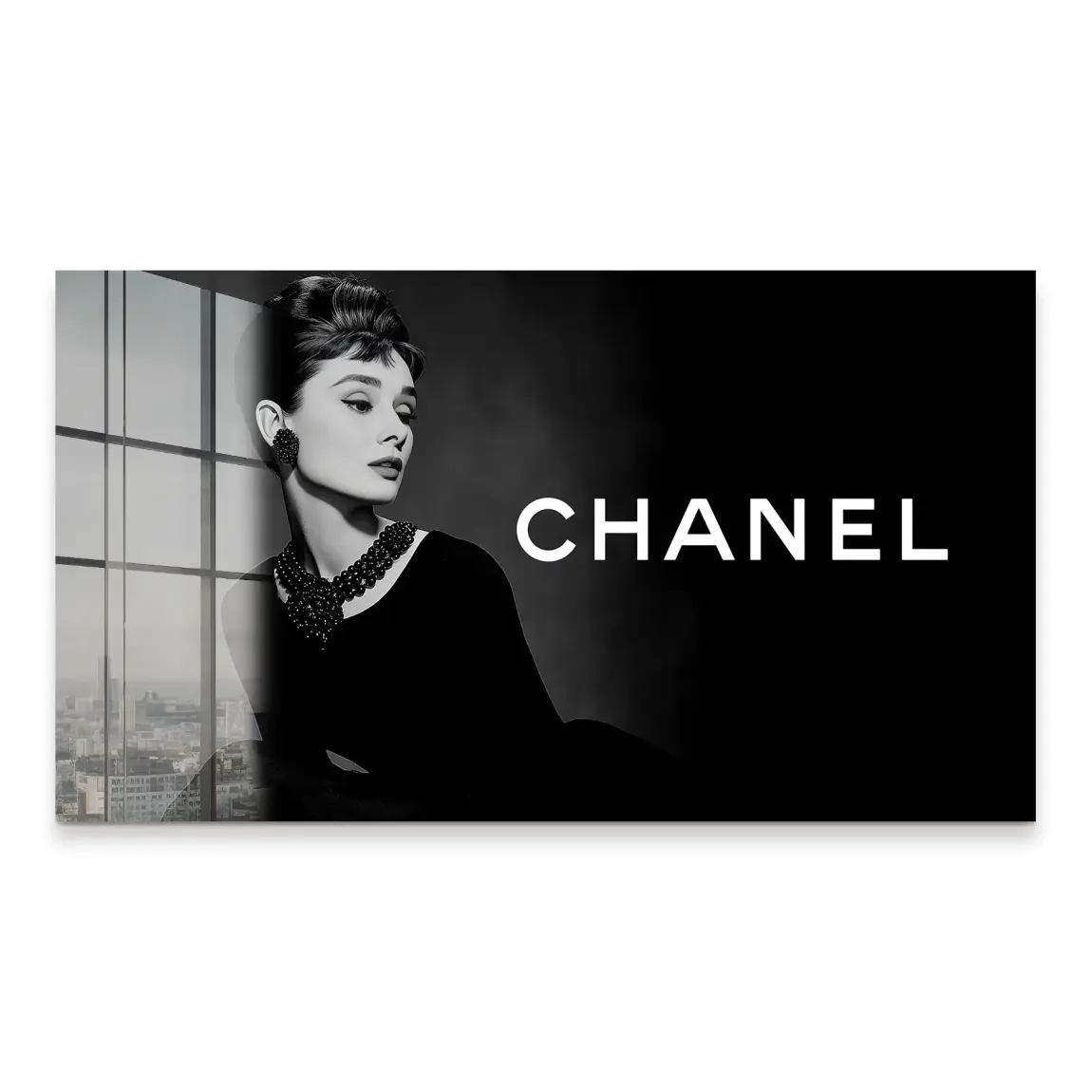 Audrey Noir Elegance Acrylglas Bild