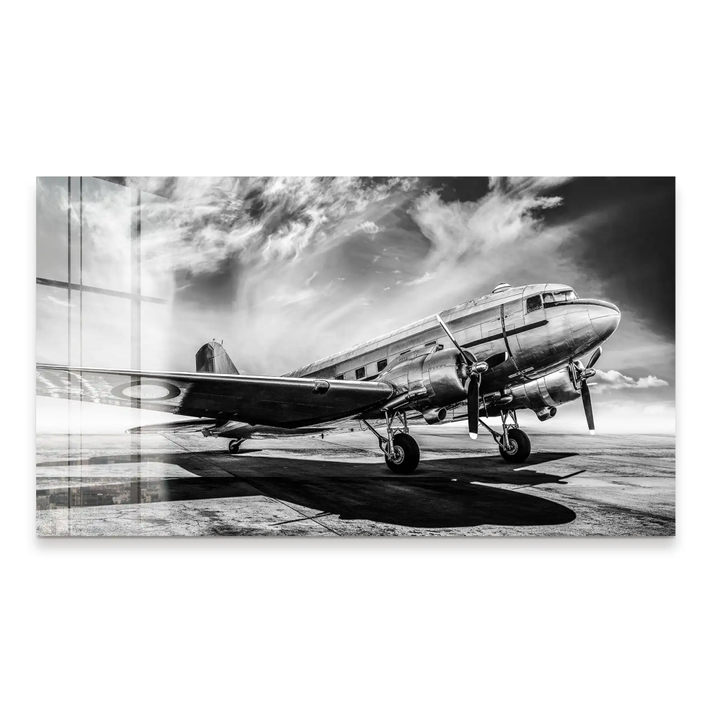 DC3 Vintage Flugzeug Acrylglas Bild INGALERIE