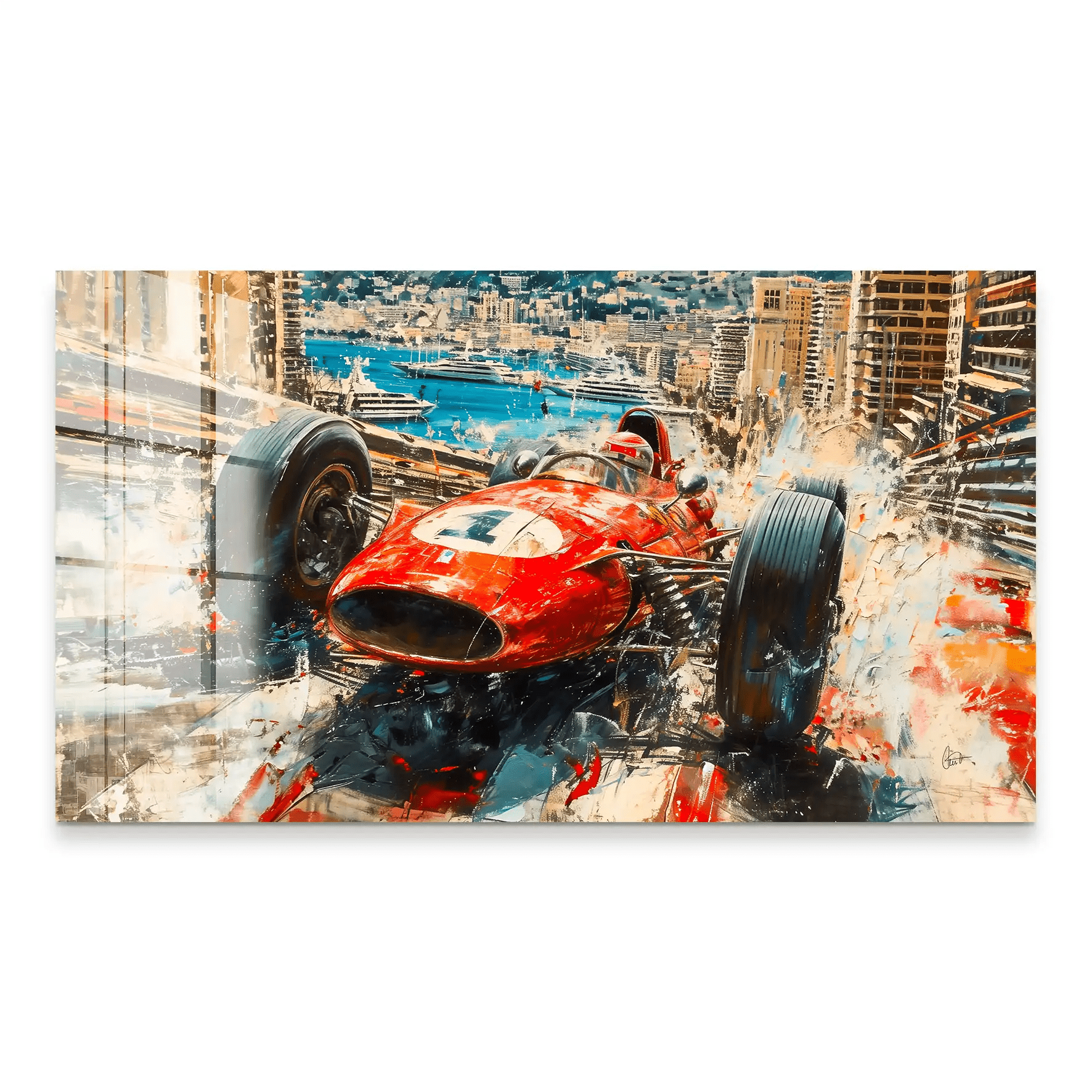 Monaco Formel 1 Retro Acrylglas Bild INGALERiE