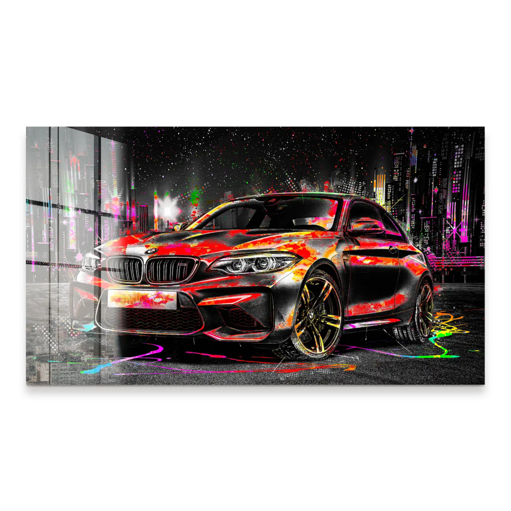 BMW M2 Pop Art Style Acrylglas Bild INGALERIE