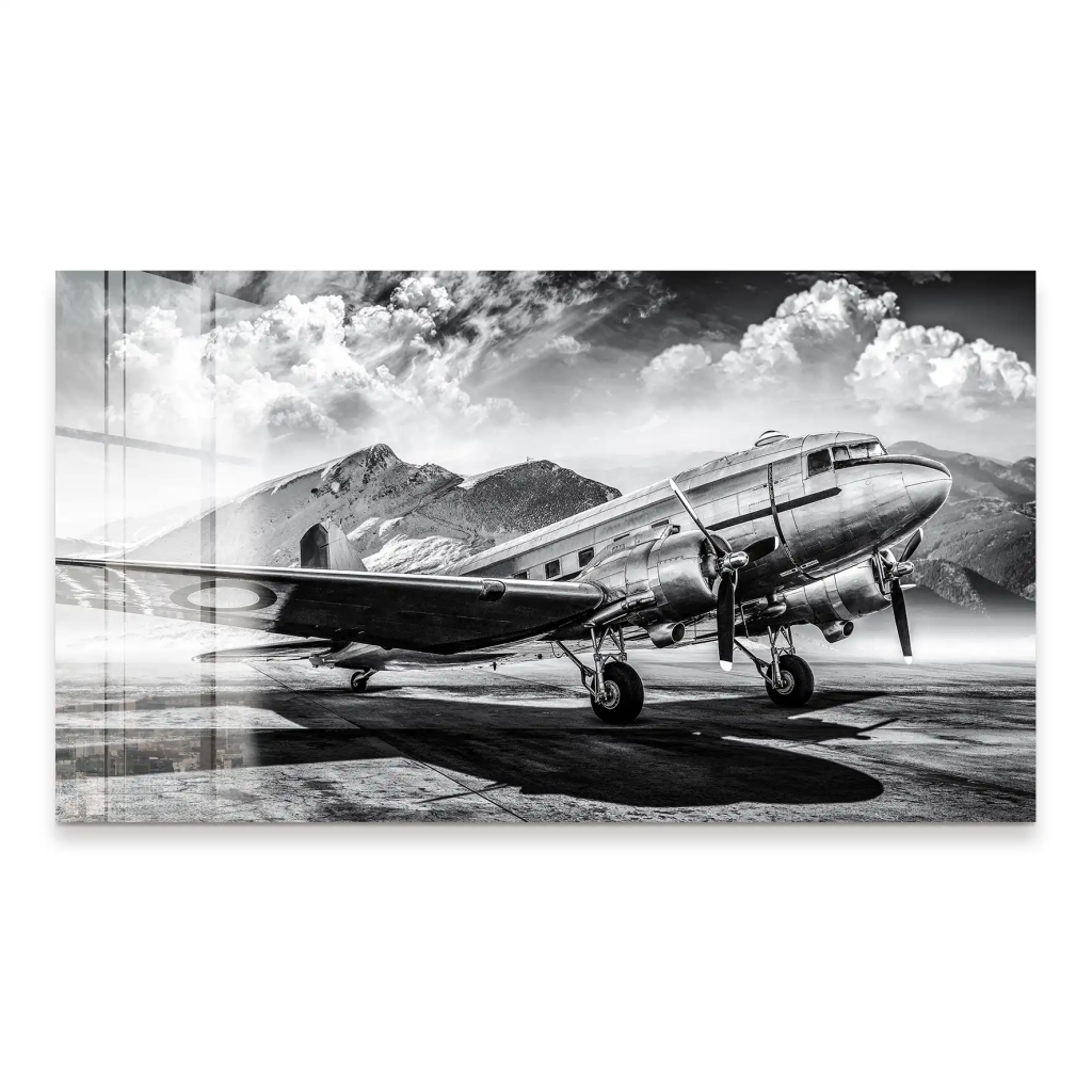 DC3 Retro Flugzeug Acrylglas Bild INGALERIE