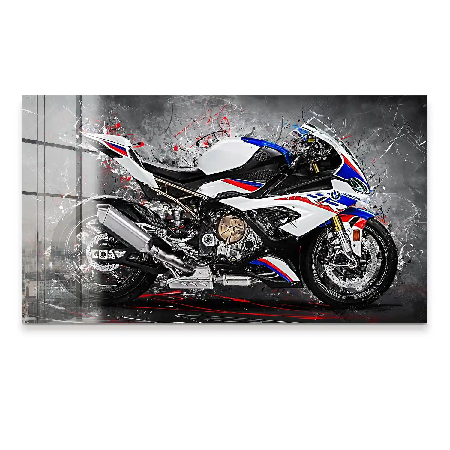 BMW S1000RR Abstrakt Acrylglas Bild INGALERIE