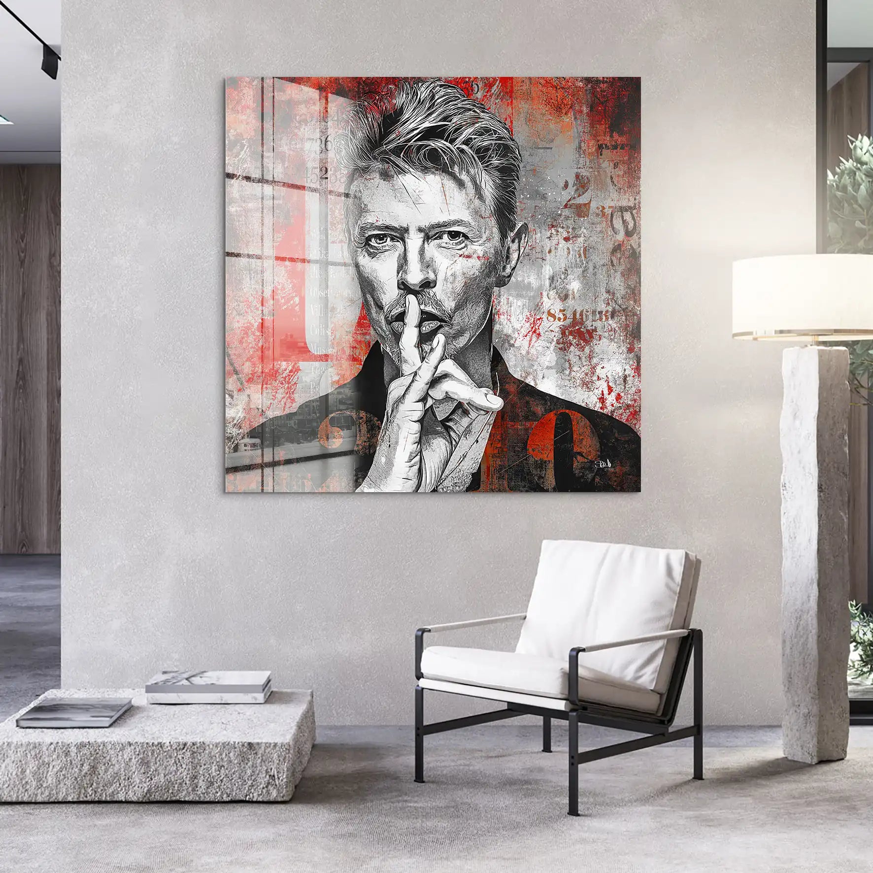 David Bowie Abstrakt Acrylglas Bild INGALERIE