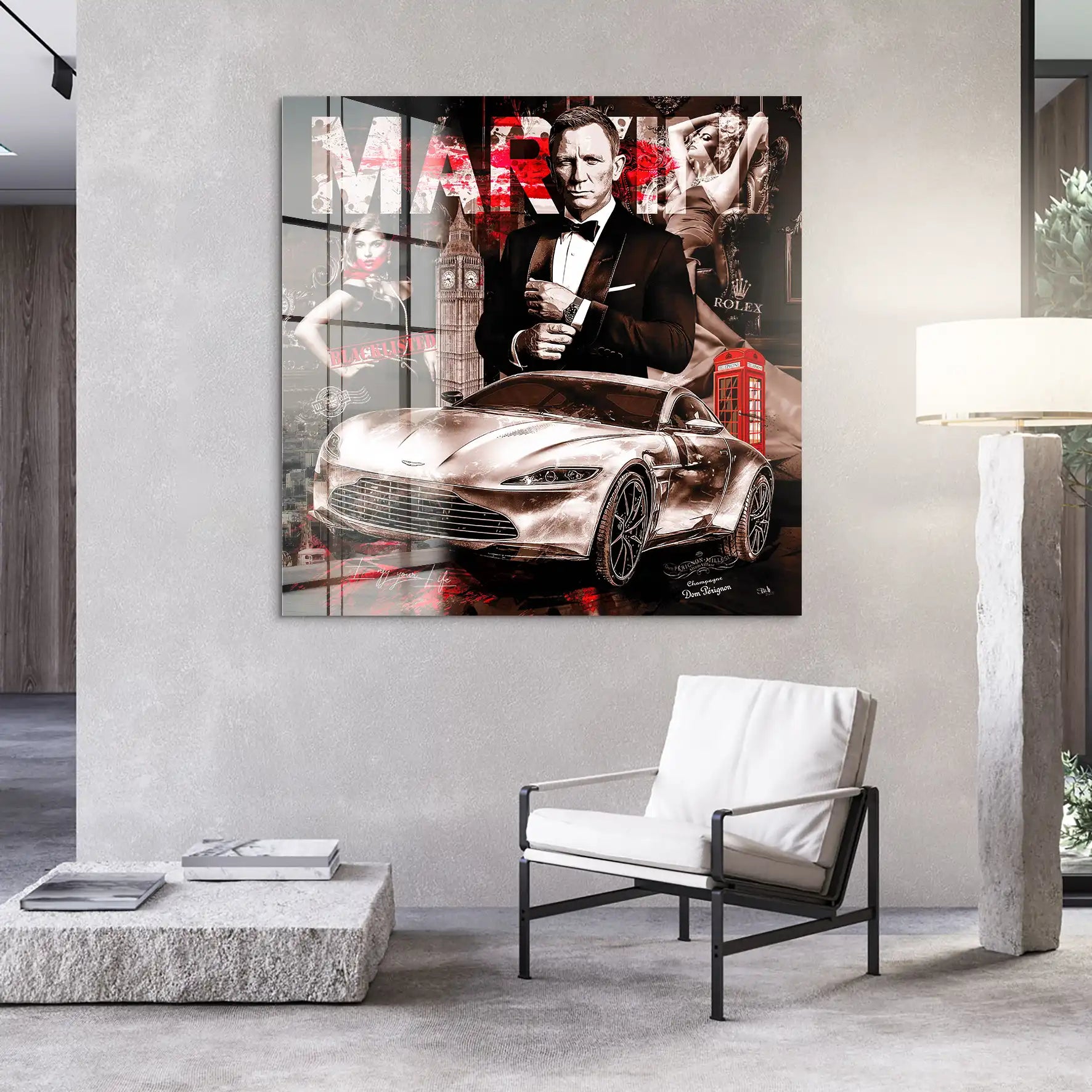 James Bond Modern Style Acrylglas Bild INGALERIE