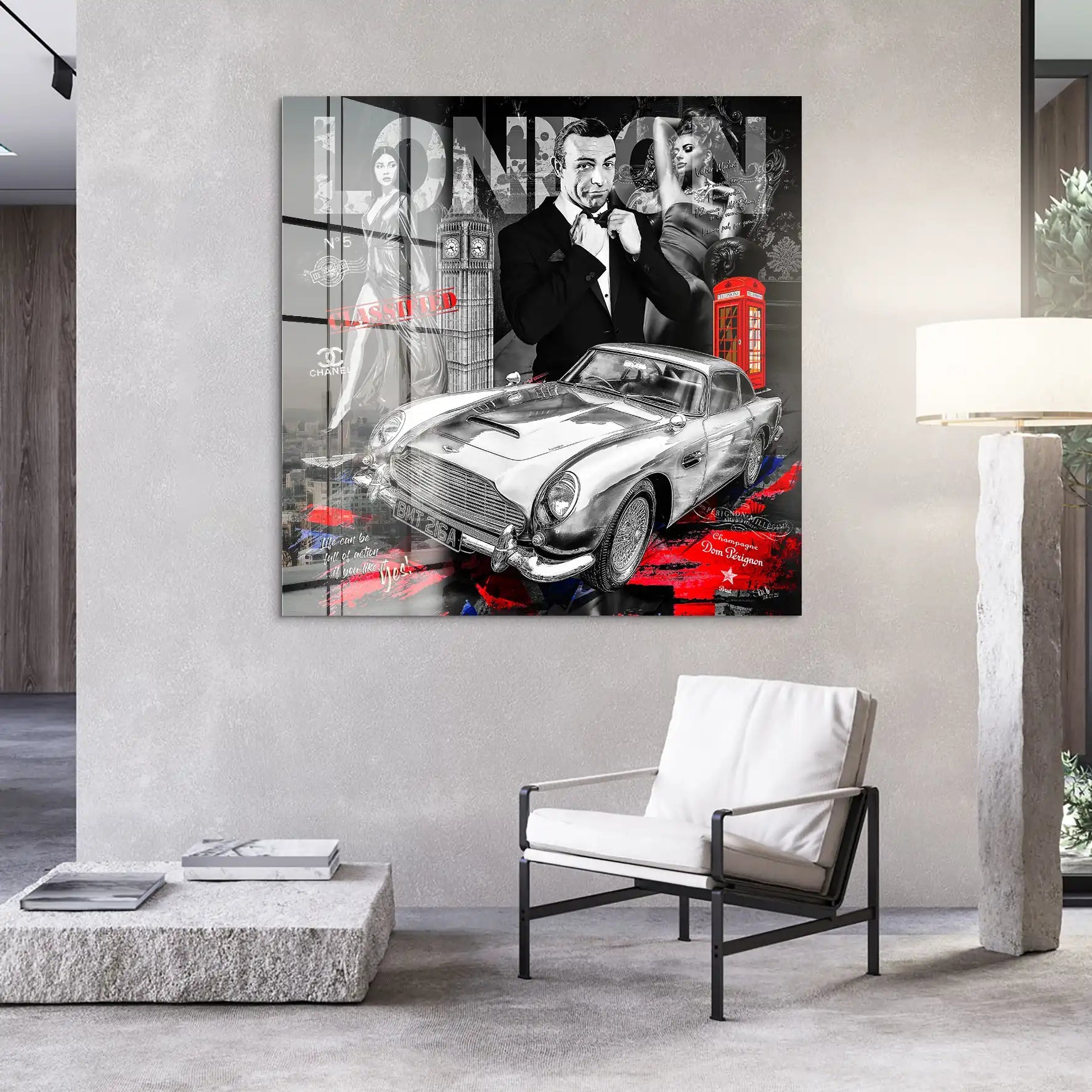 James Bond RetroStyle Acrylglas Bild INGALERIE