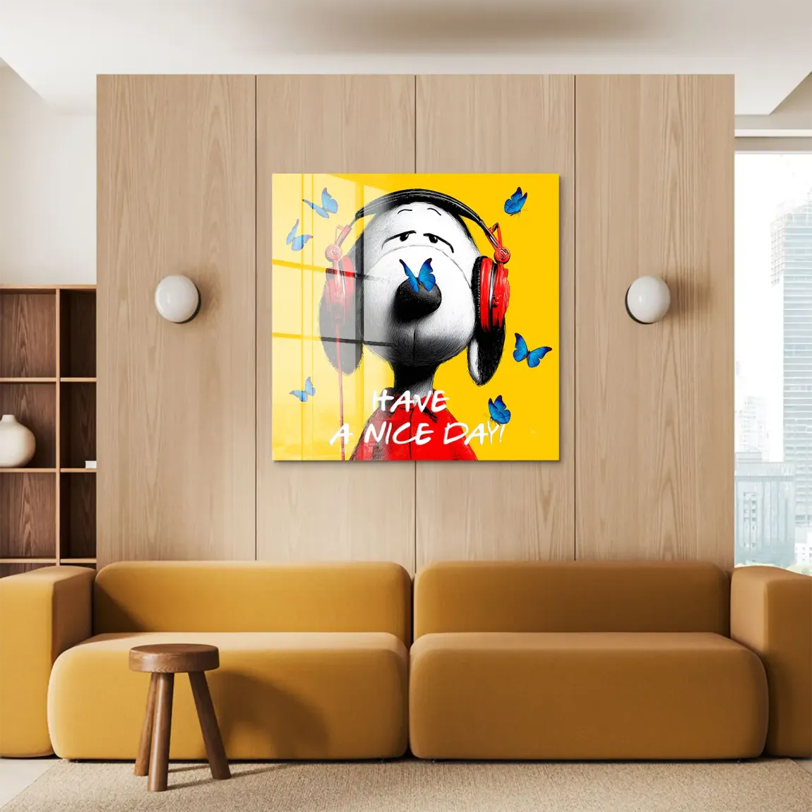Snoopy Nice Day Acrylglasbild