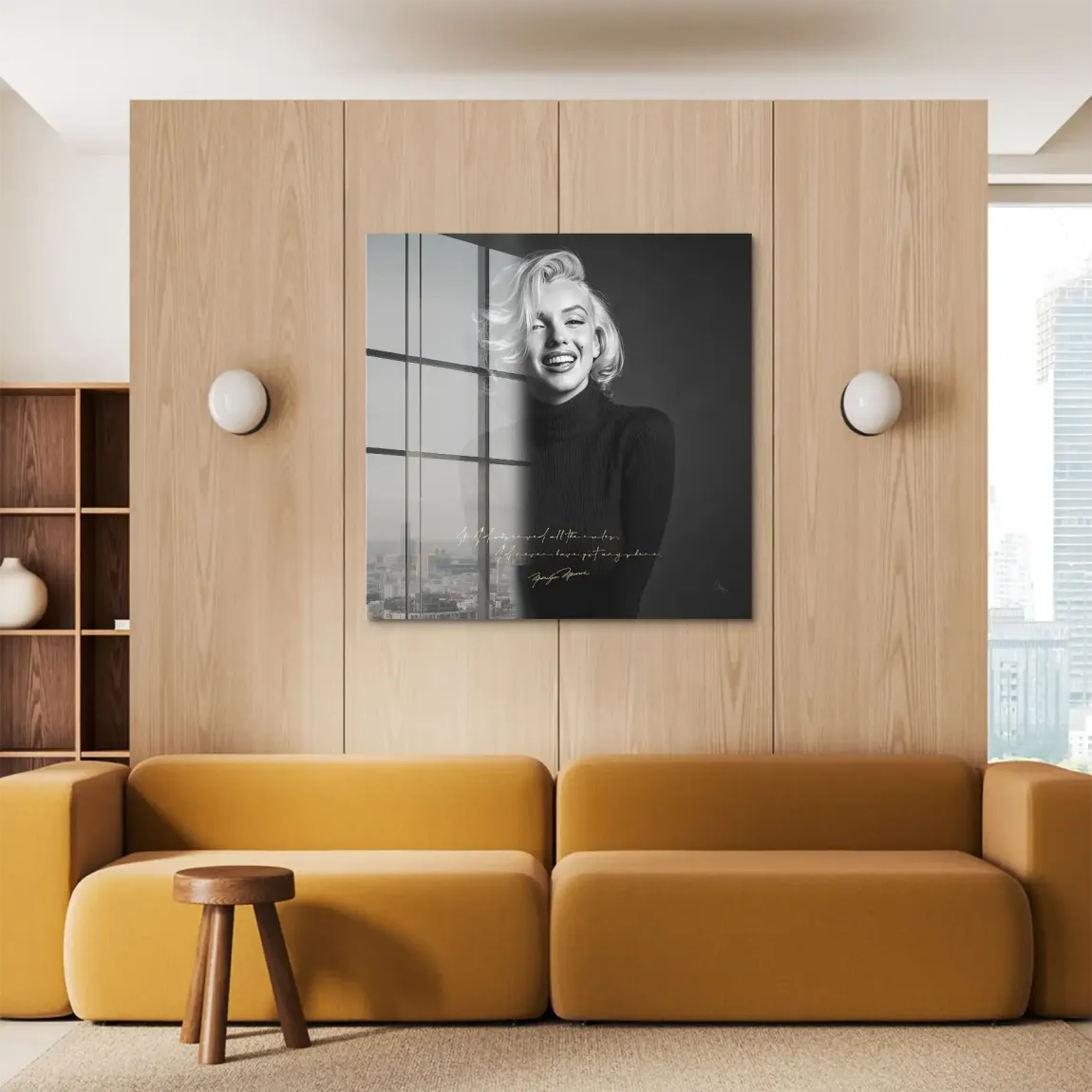 Marilyn Monroe Lächeln Acrylglasbild