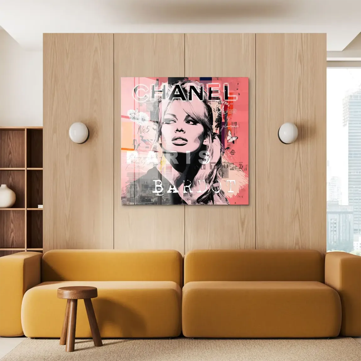 Bardot Chanel Art Acrylglasbild