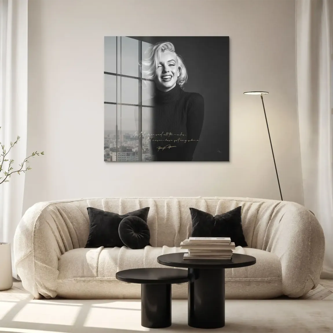 Marilyn Monroe Lächeln Acrylglasbild