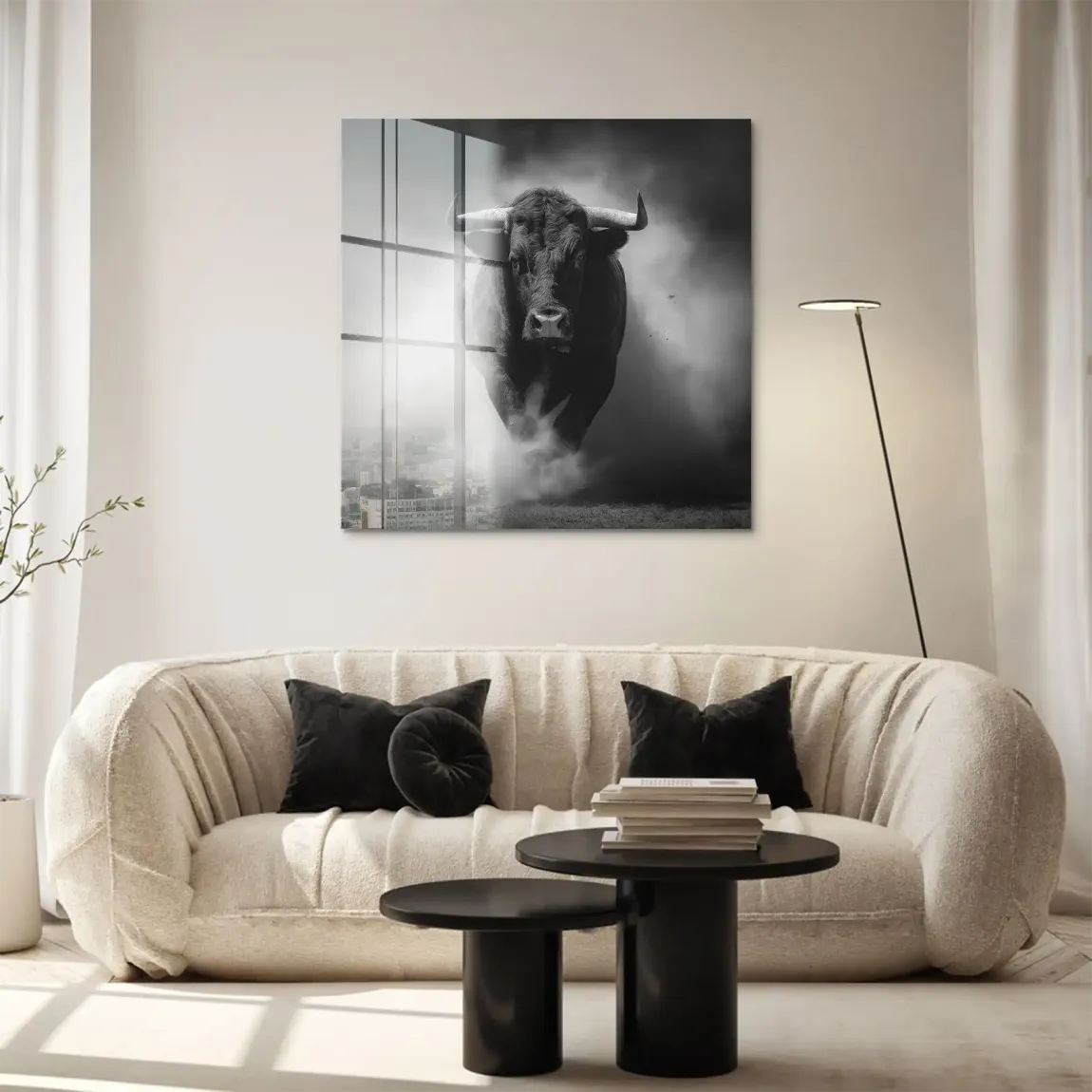 Stier Noir Acrylglasbild