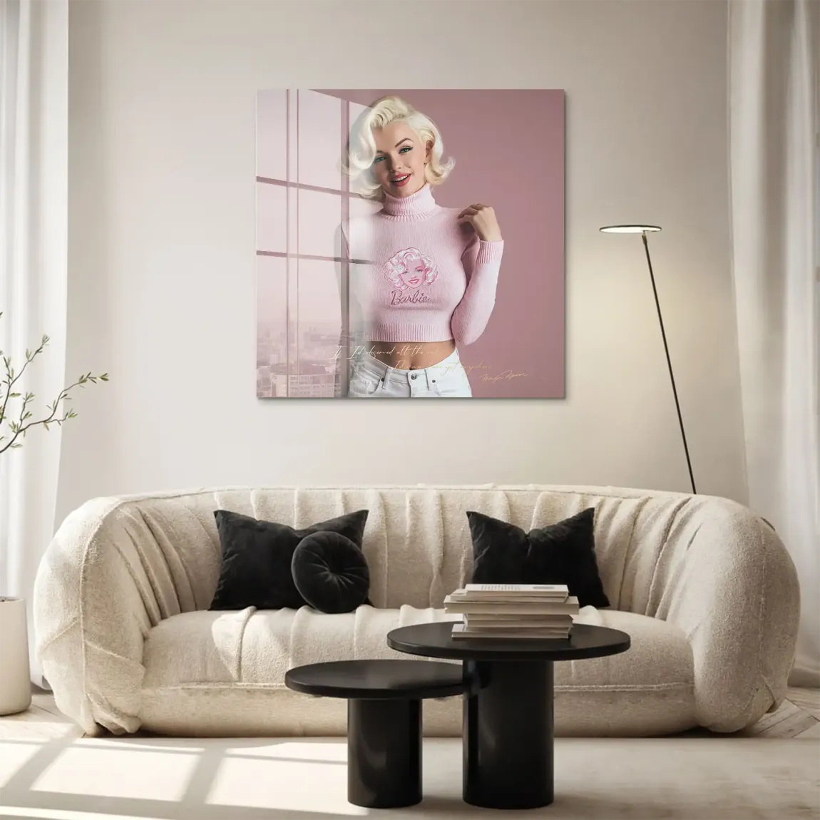 Marilyn Monroe Blush Acrylglasbild