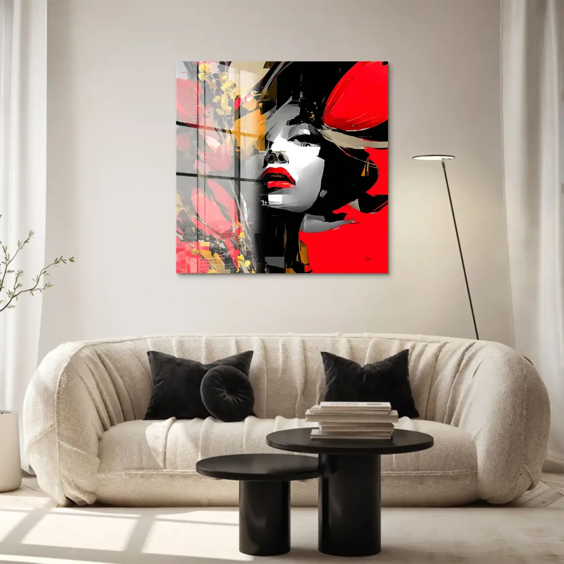 Rouge Abstrakt Acrylglasbild