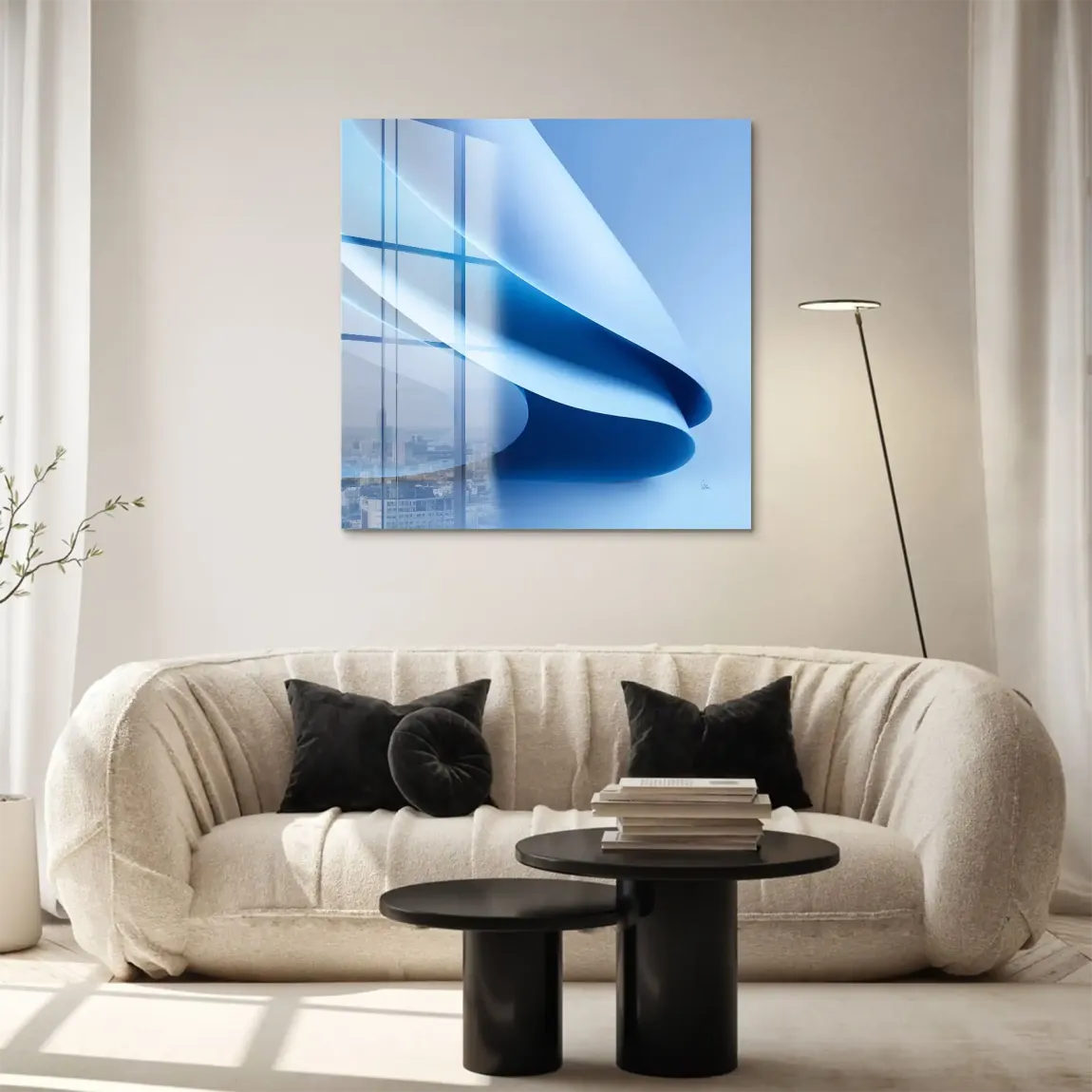 Blue Flow Acrylglasbild