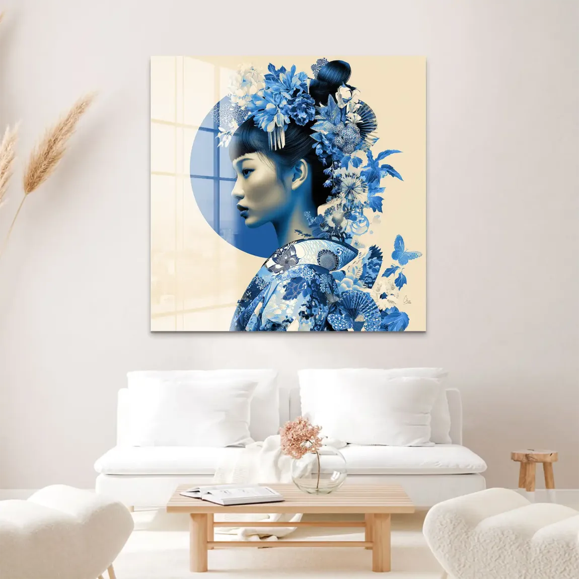 Blue Lotus Geisha Acrylglas Bild