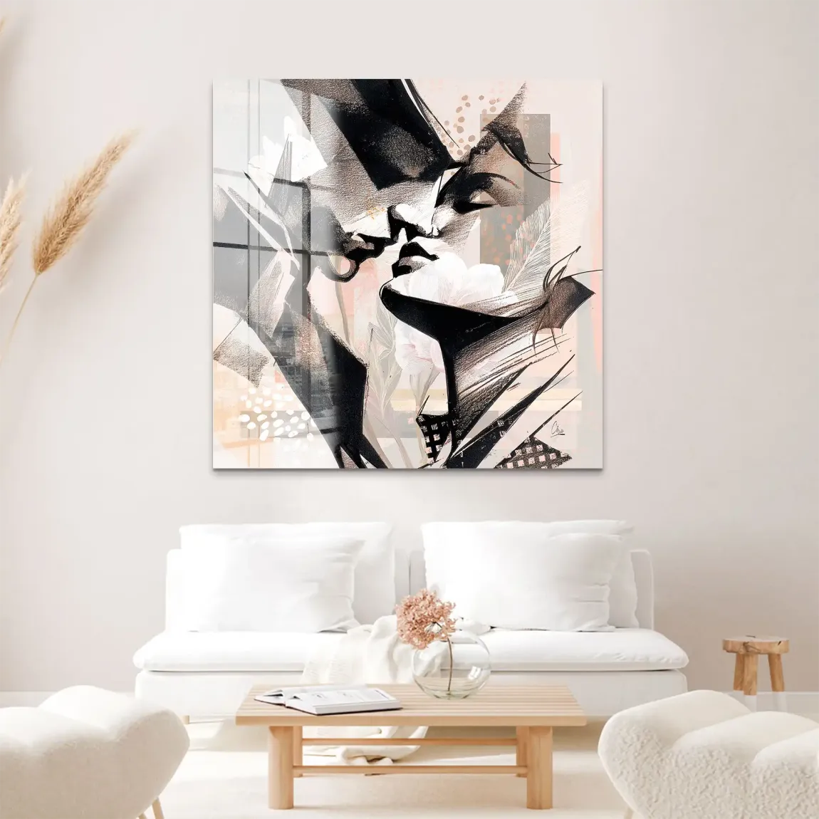 Soft Kiss Abstrakt Acrylglas Bild